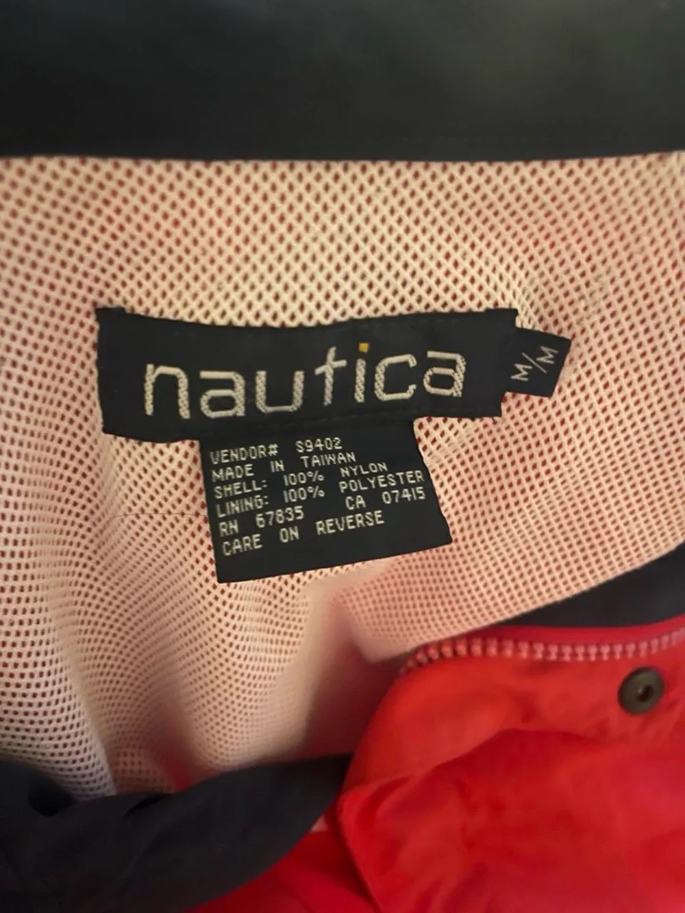 90's Vintage Nautica Jacket Windbreaker Red Sailing Mesh Lined Sz M Hoodie